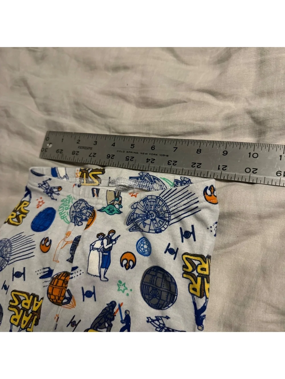 white gap star wars print pajama set